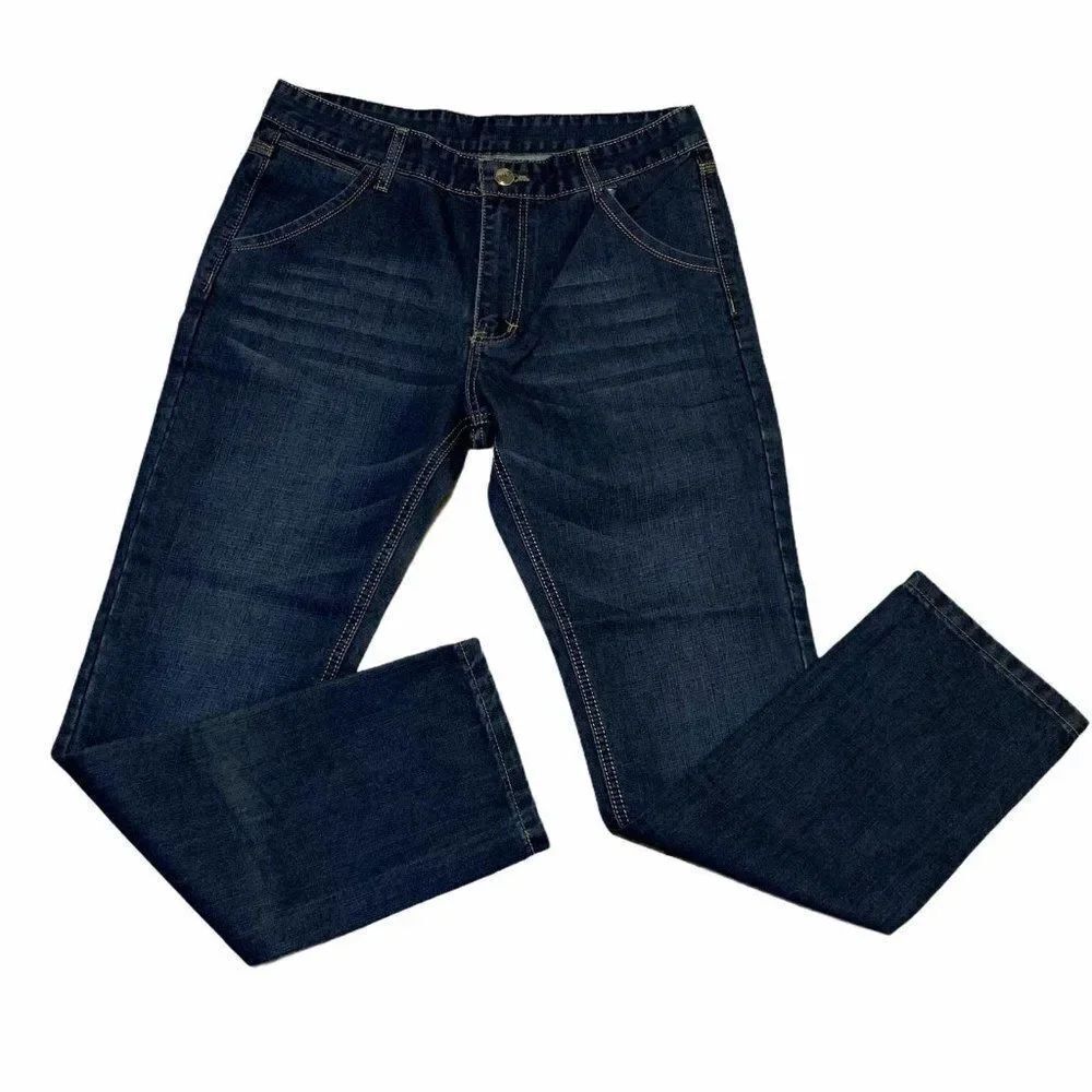 XLong Bao Denim Jeans 33 Dark Wash Blue Straight